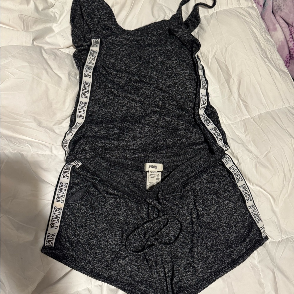 PINK Victoria's Secret Women's Dark Gray Sleepwear Set